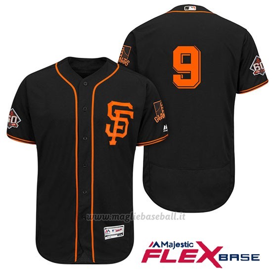 Maglia Baseball Uomo San Francisco Giants Brandon Belt Nero Alterner 60th Season Flex Base